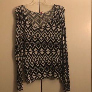 Black and white casual shirt